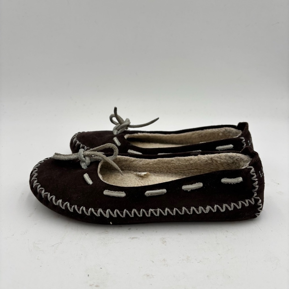 L.L. Bean Women’s 5 Brown Lined Cozy Hearthside House Slippers